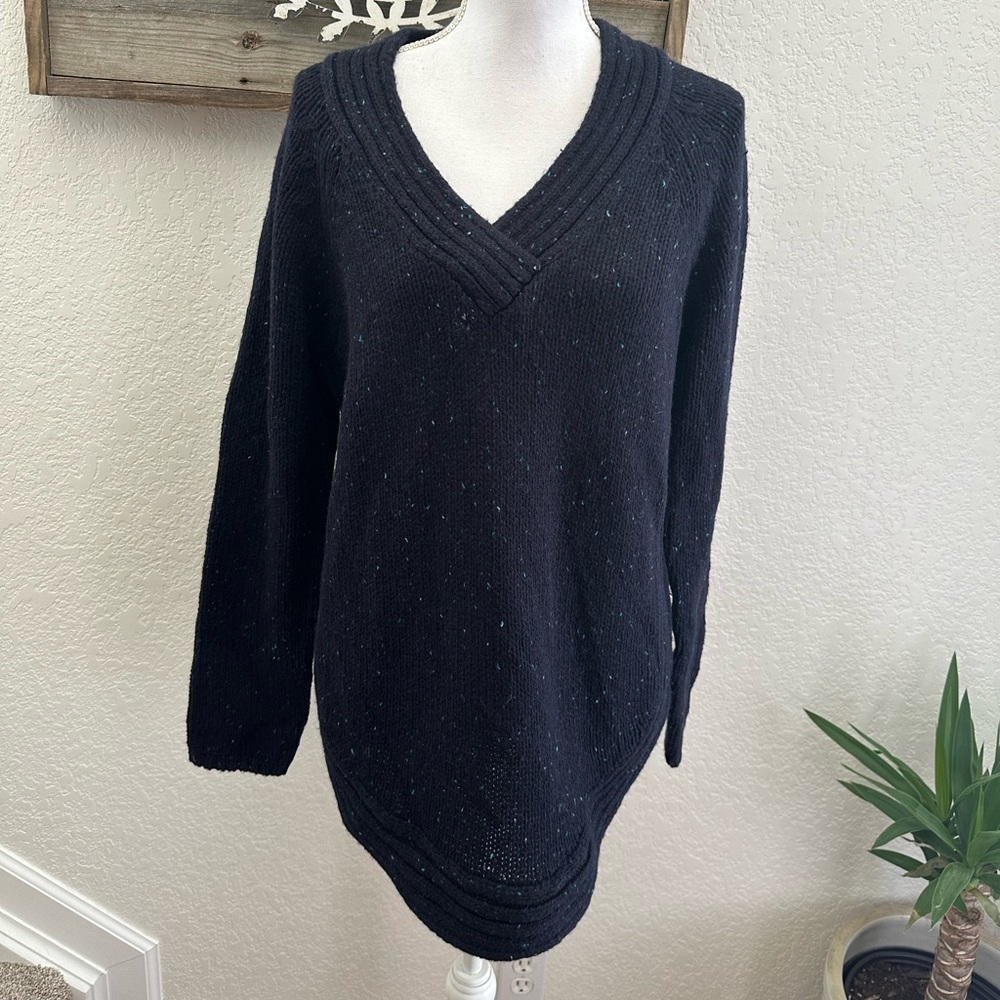 Stitch Fix Market‎ & Spruce blue wool blend tunic sweater ladies Large
